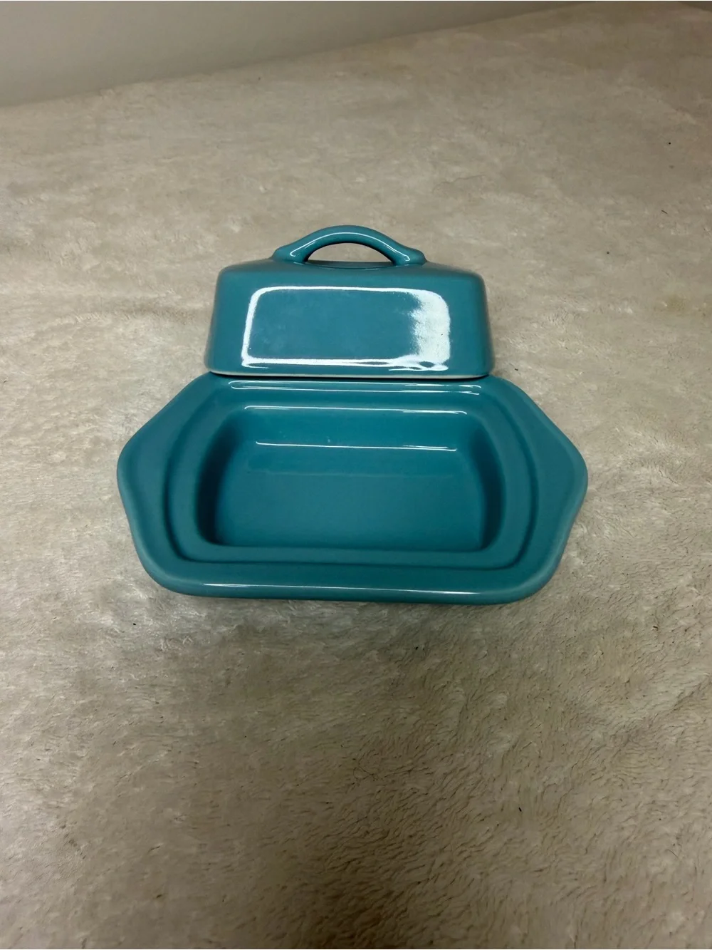 Chantal Aqua Mini Ceramic Butter Dish with Lid